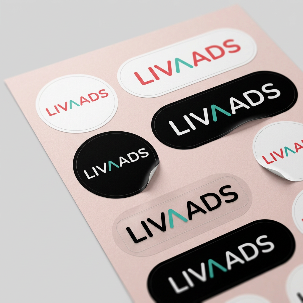 Aufkleber mit LIVAADS Branding