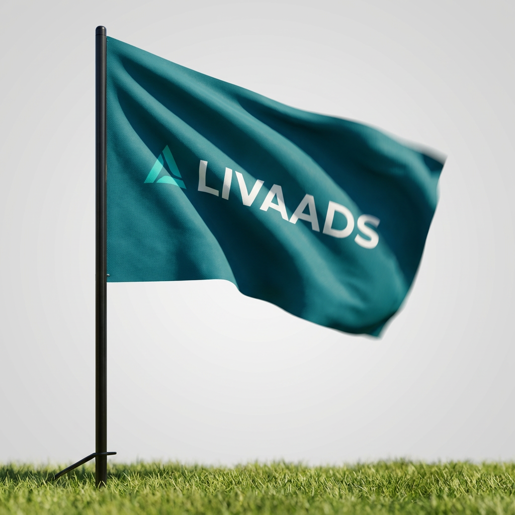 Beachflag mit LIVAADS Branding