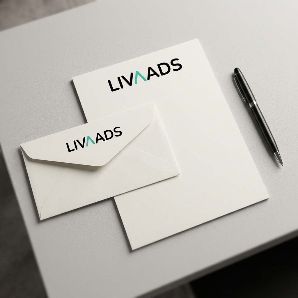 Briefpapier mit LIVAADS Branding