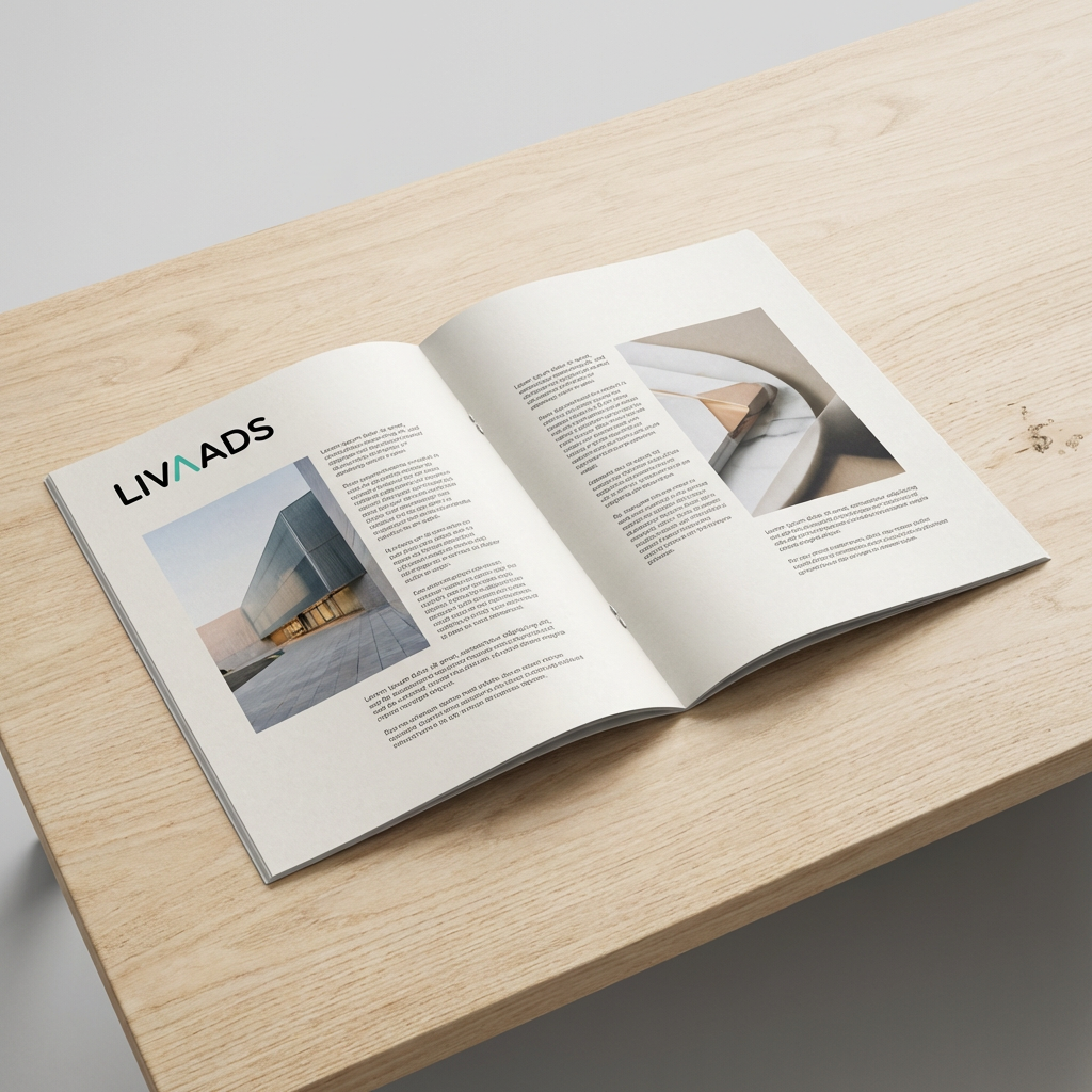 Broschüre mit LIVAADS Branding