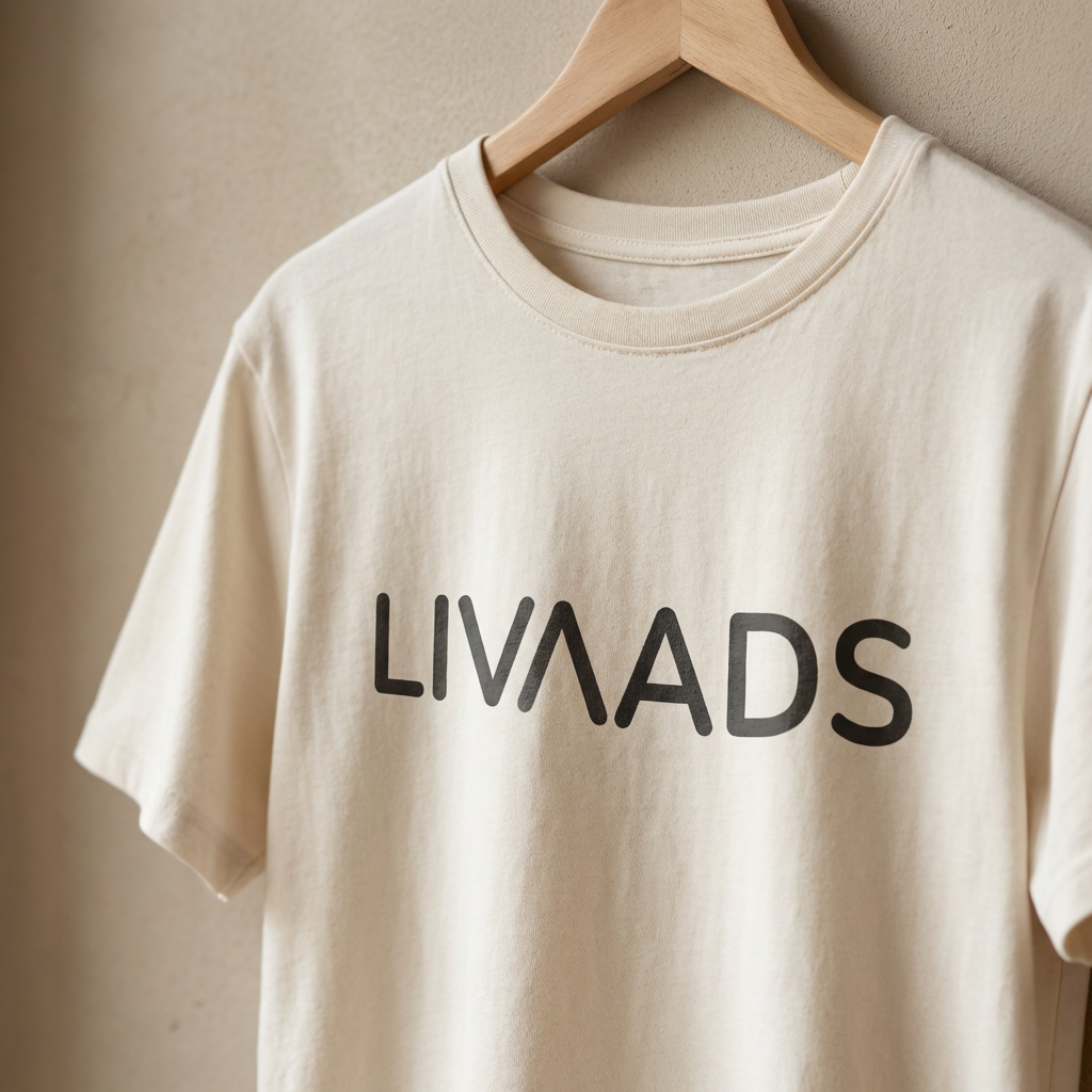 Organic T-Shirt mit LIVAADS Branding